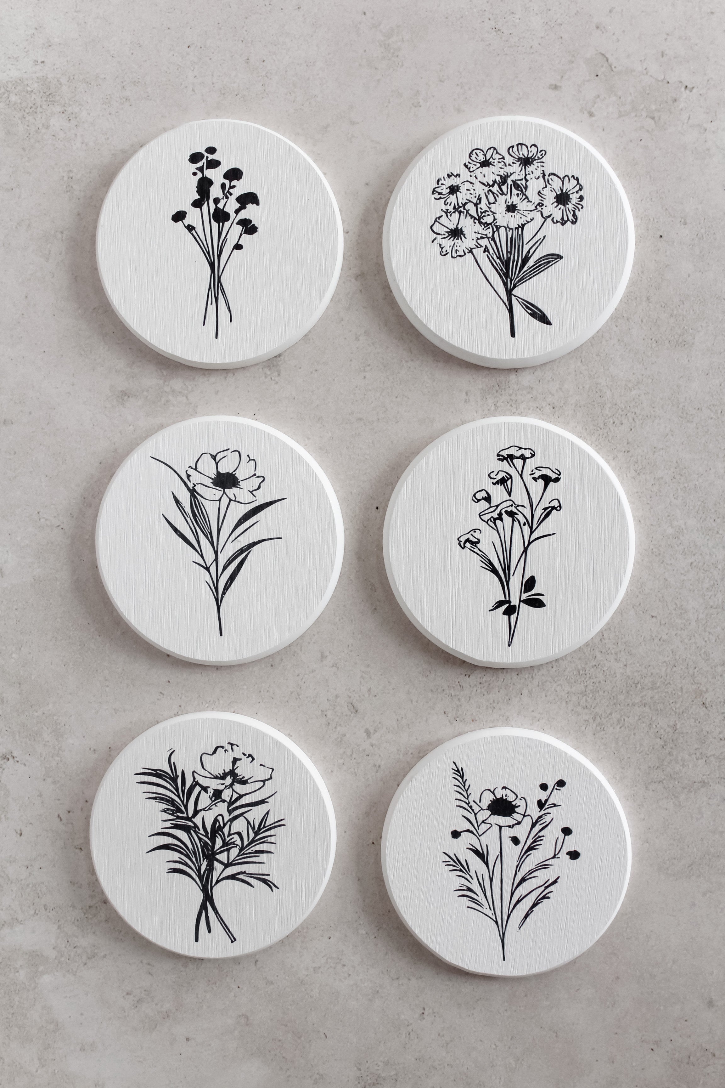 Set Posavasos Flores (x6)