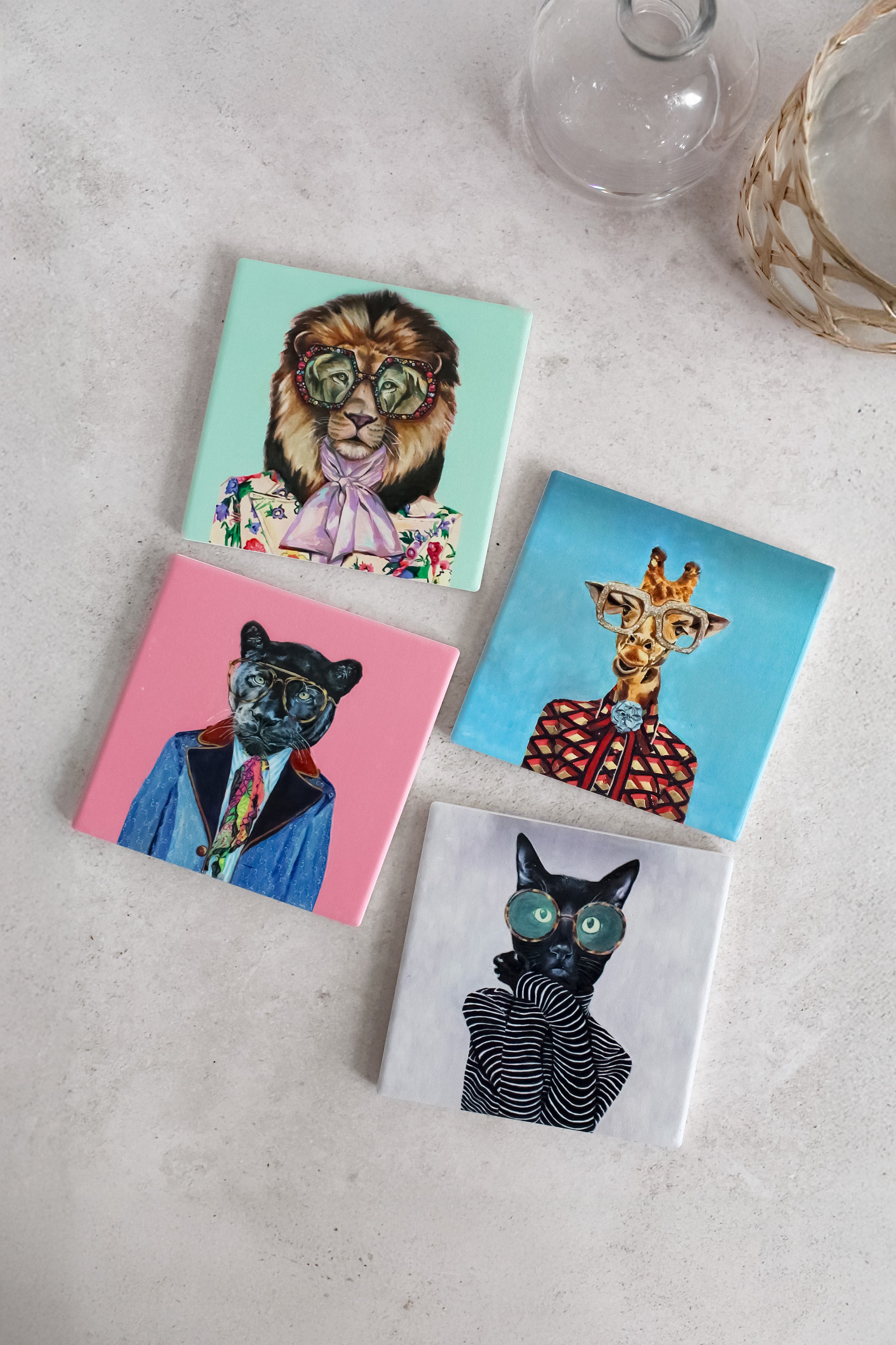 Set Posavasos Animales (x4)