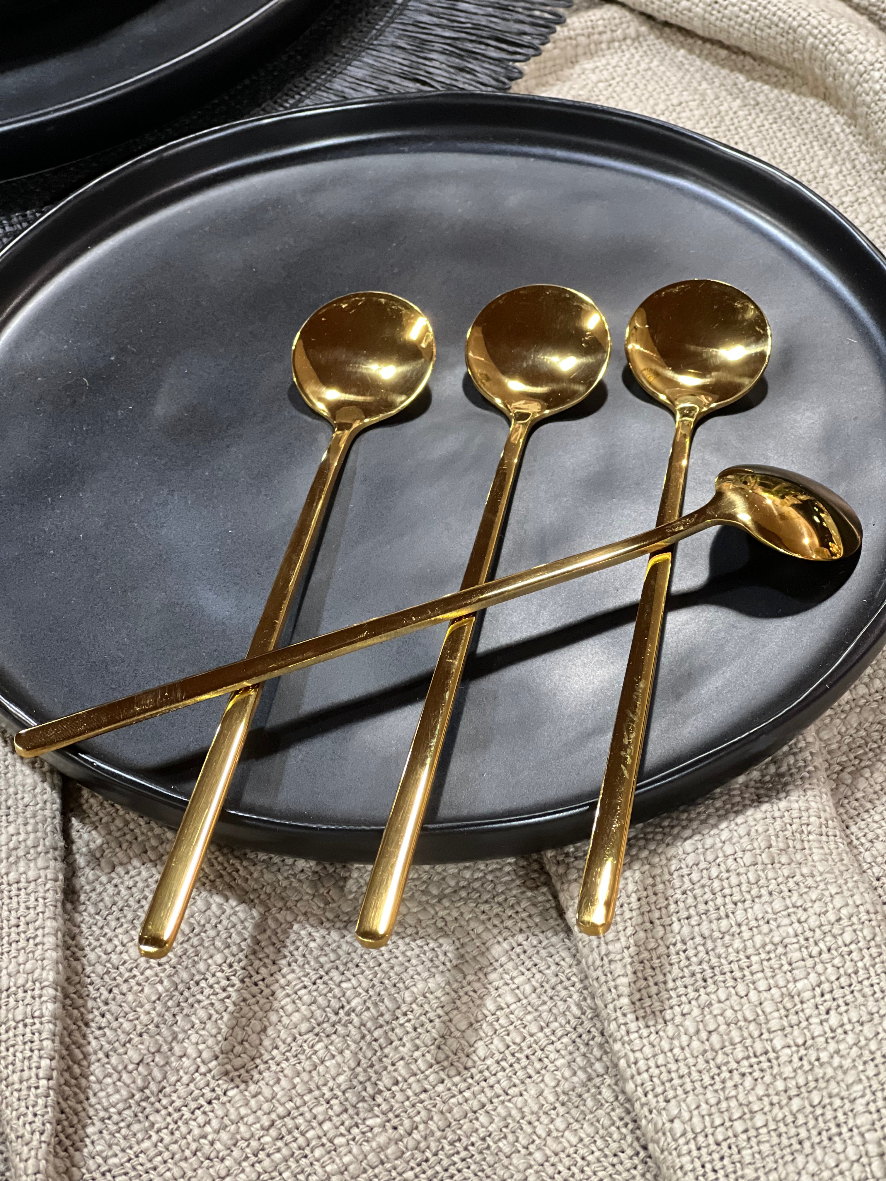 Set Cucharas Largas Dorado