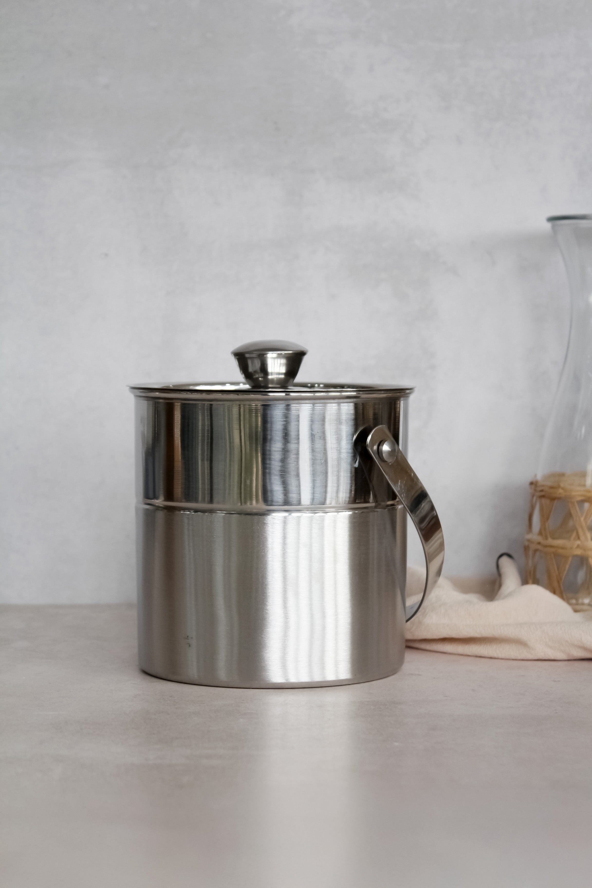 Hielera Acero Plateada