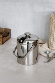 Hielera Acero Plateada con Pinza