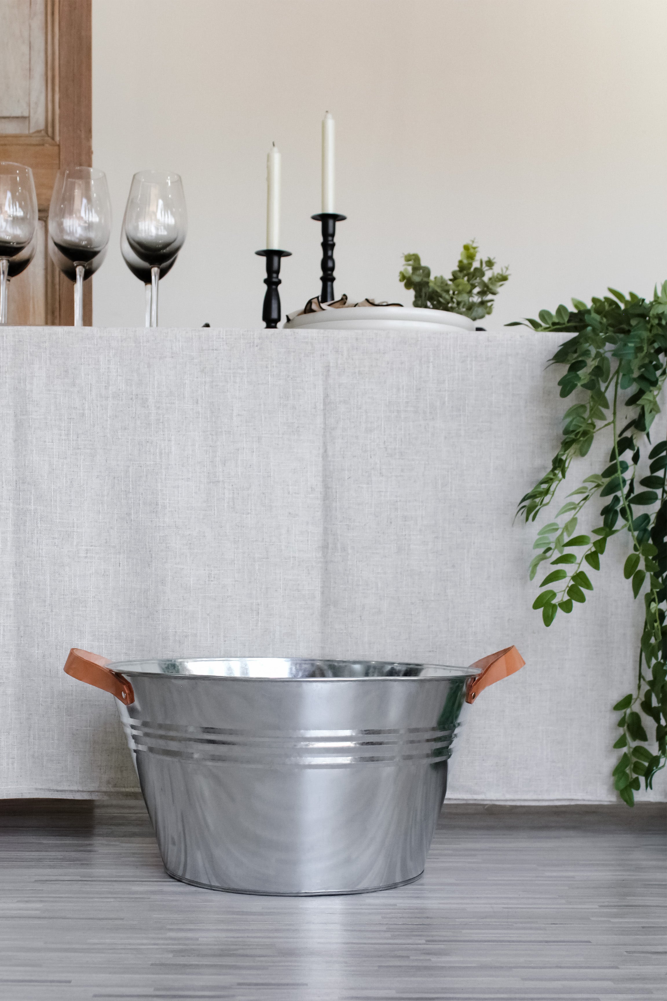 Hielera Acero Asas Cuero