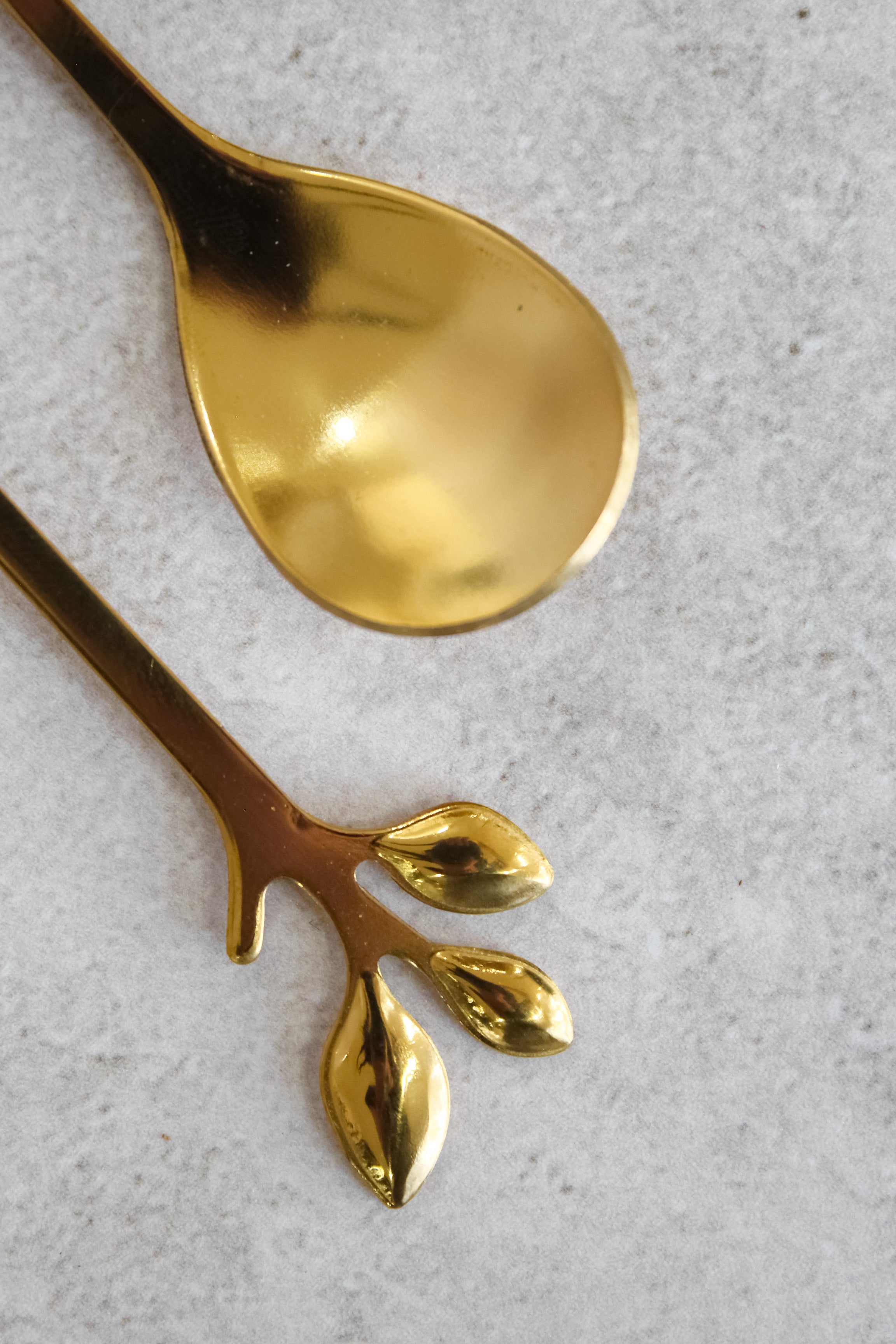 Set Cucharas Hoja Doradas (x4)