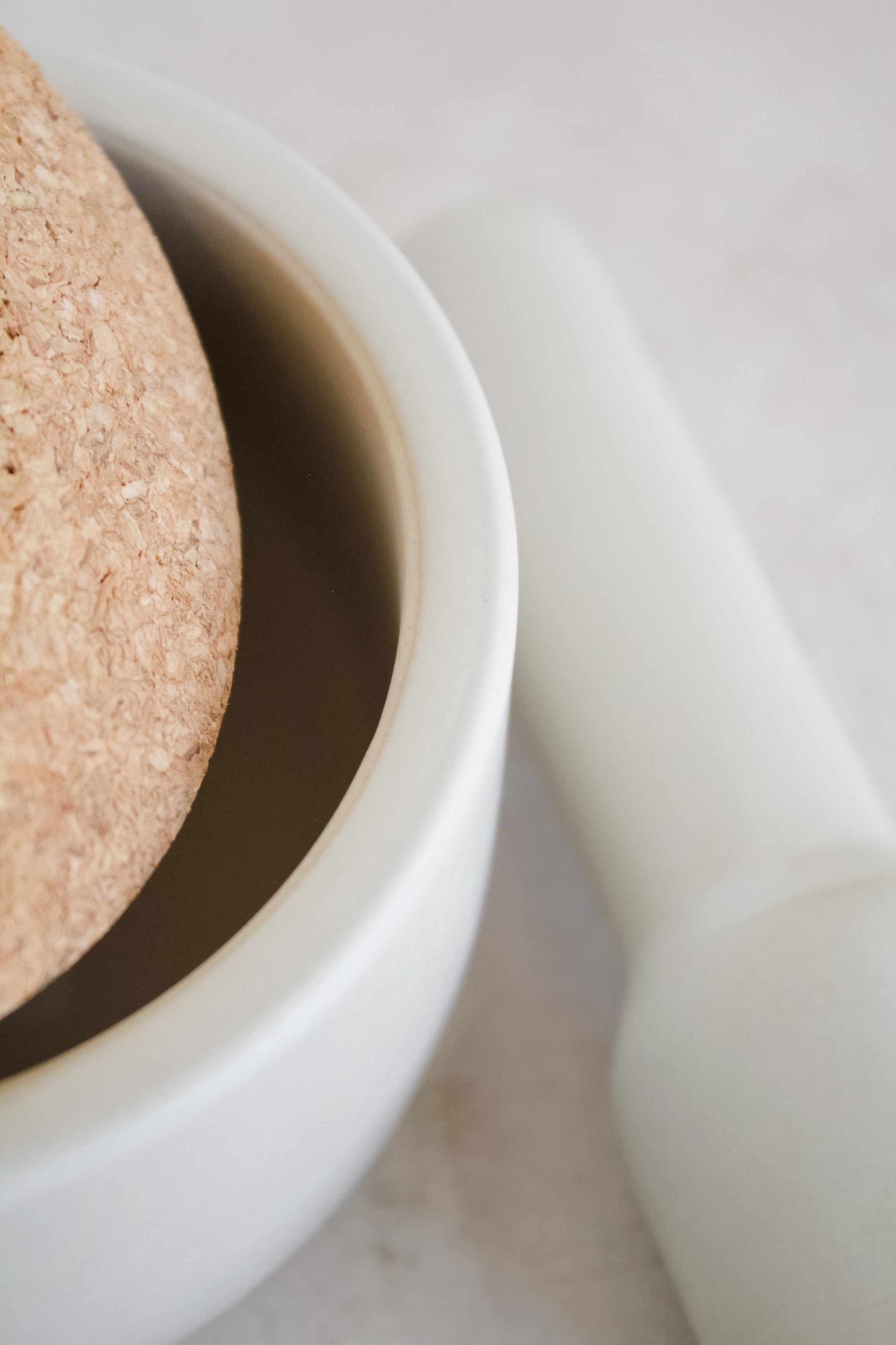 Mortero Corcho Cerámica Blanco