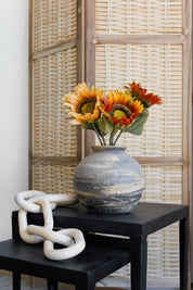 Jarrón Indio Esfera Pincelado