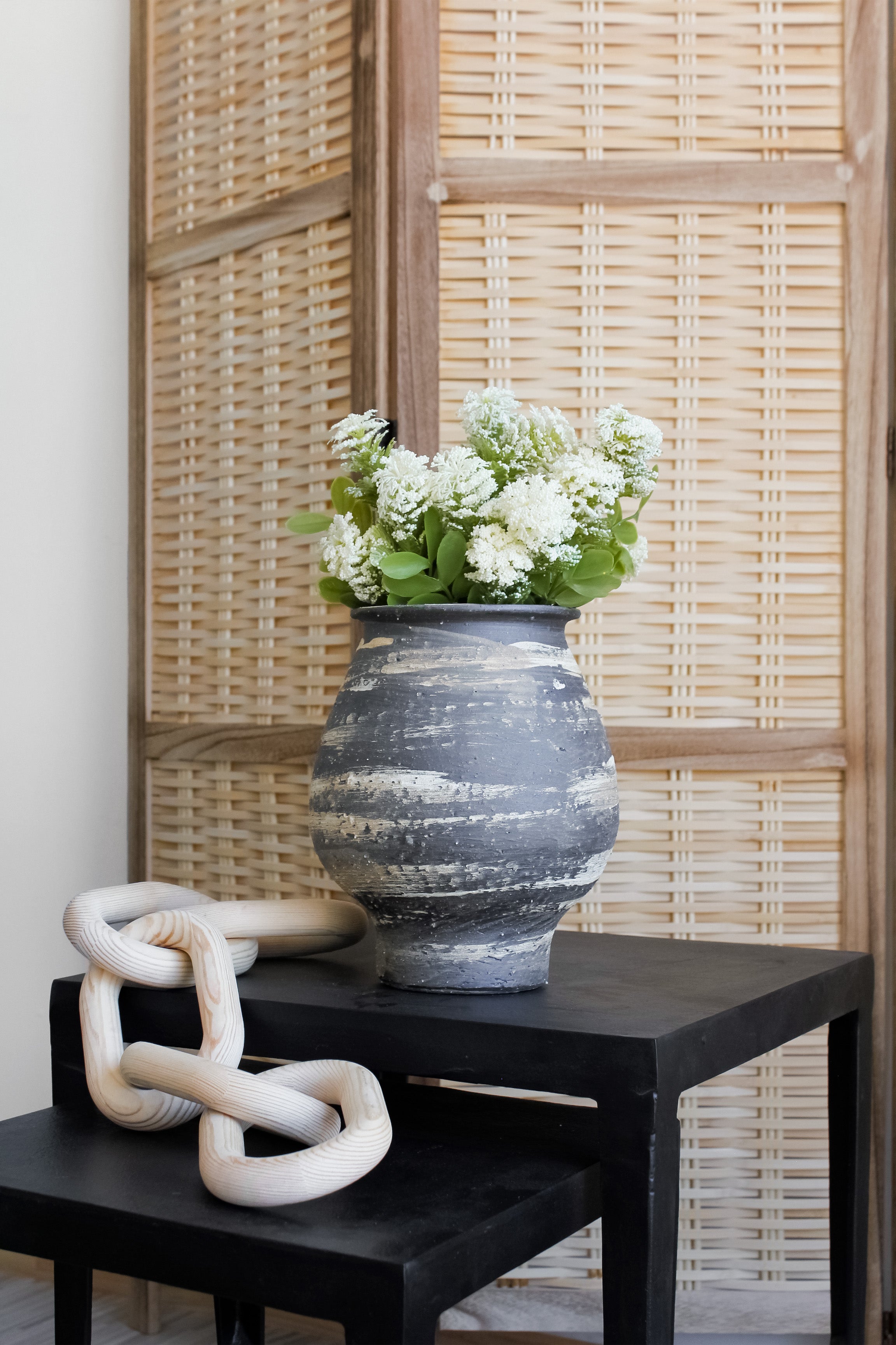 Jarrón Indio Copa Pincelado