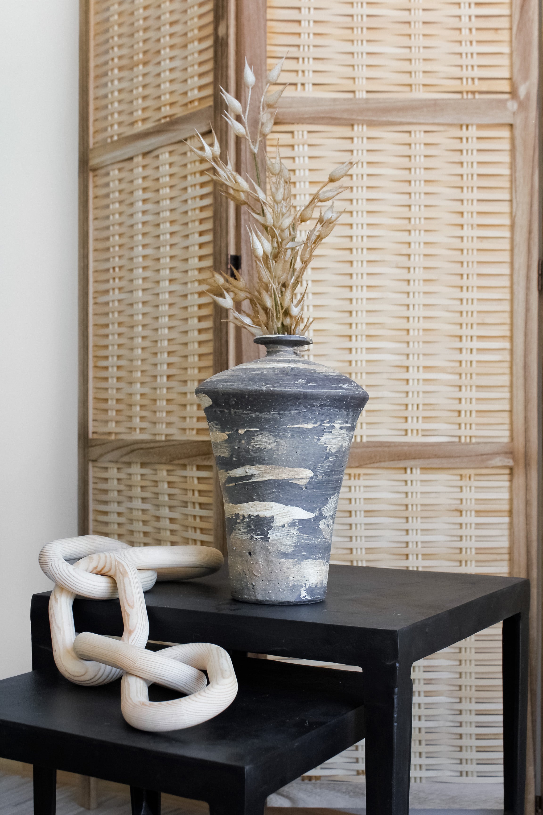 Jarrón Indio Alto Pincelado