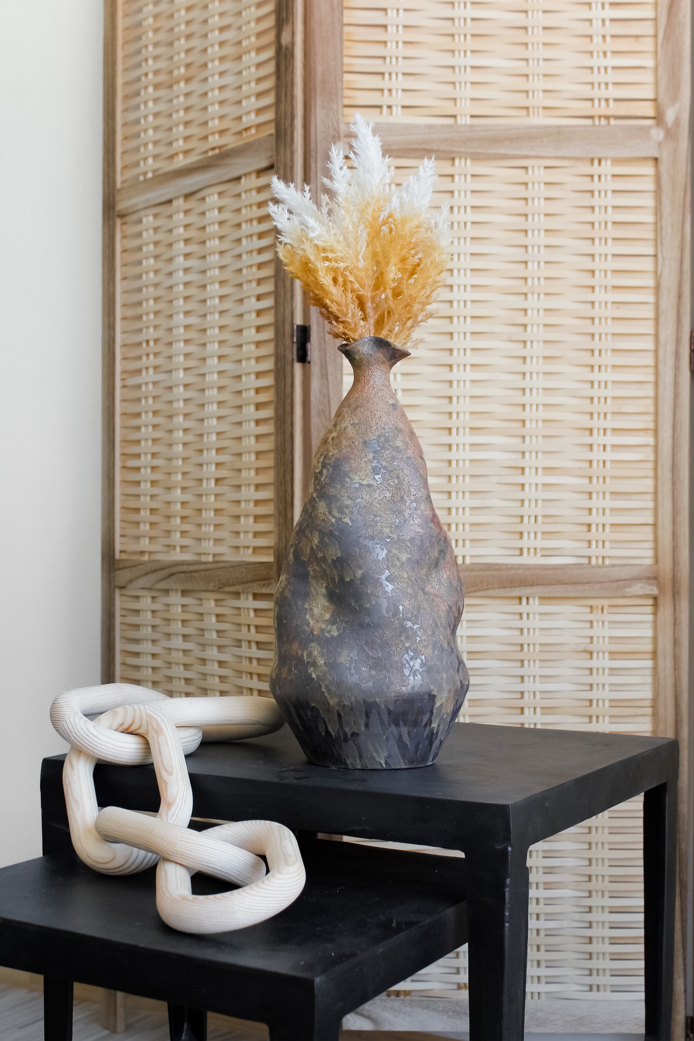 Jarrón Indio Oxidado Alto