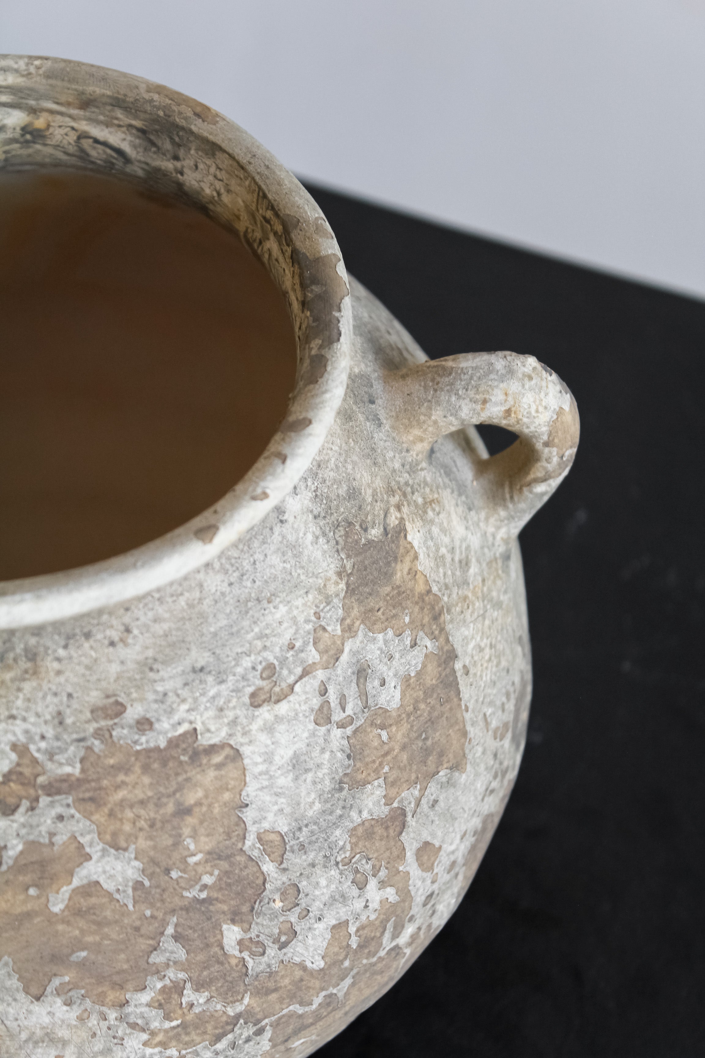 Jarrón Indio Craquelado Arena Bajo