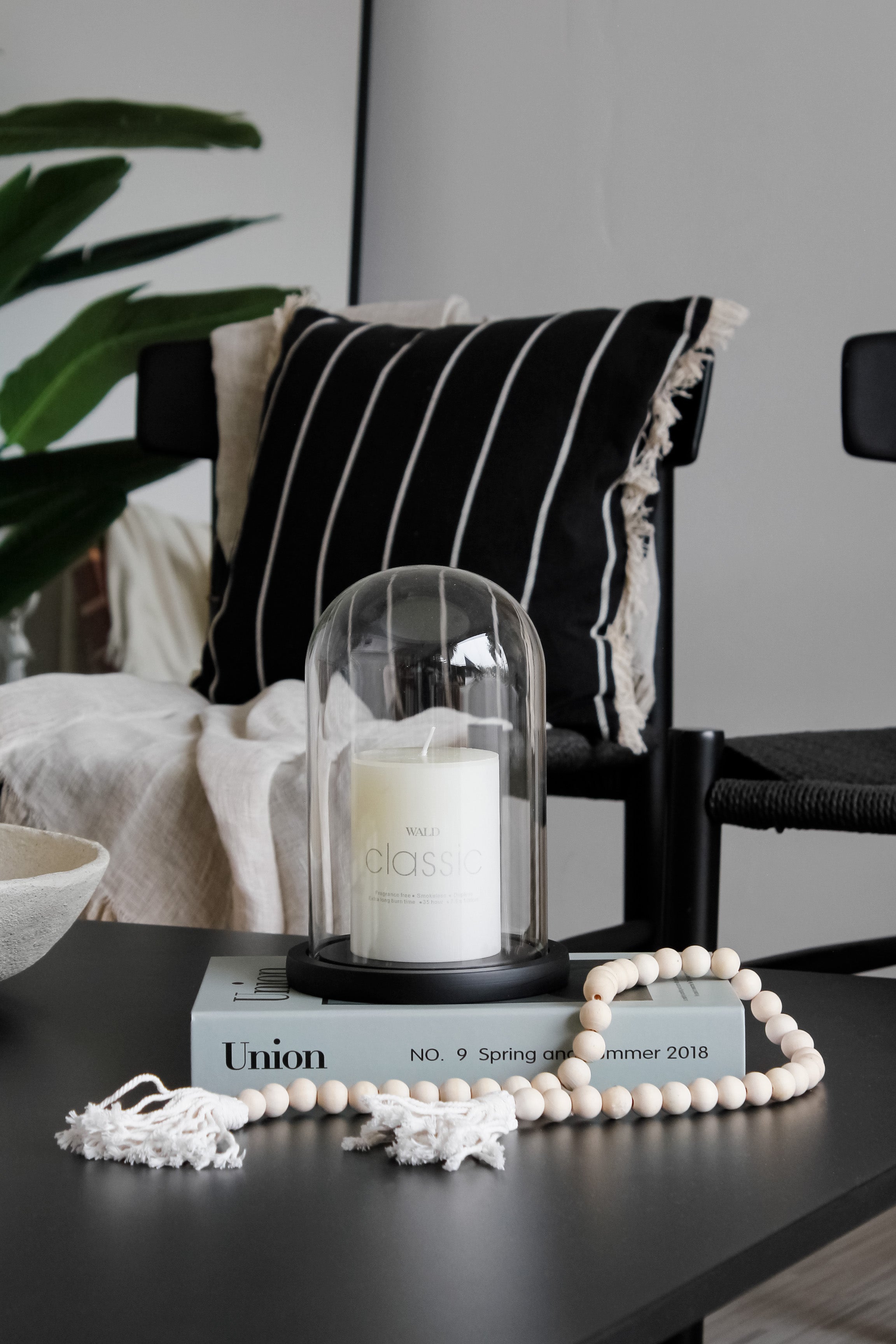 Cúpula Vidrio Base Negra