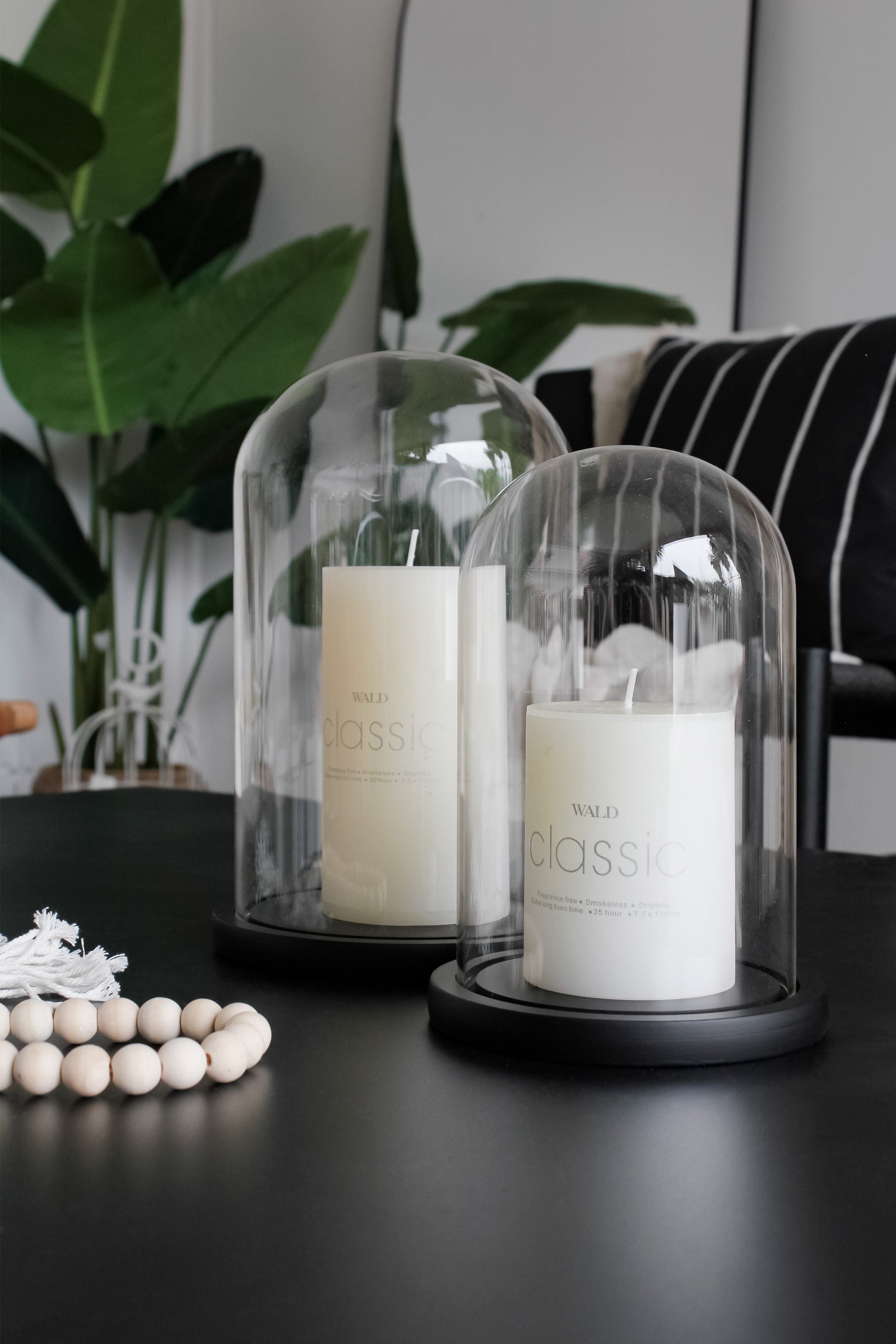 Cúpula Vidrio Base Negra