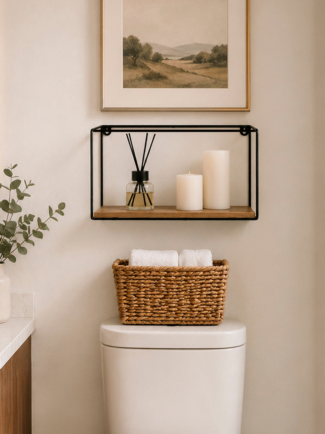 Repisa Fierro Madera Tiras Cubo