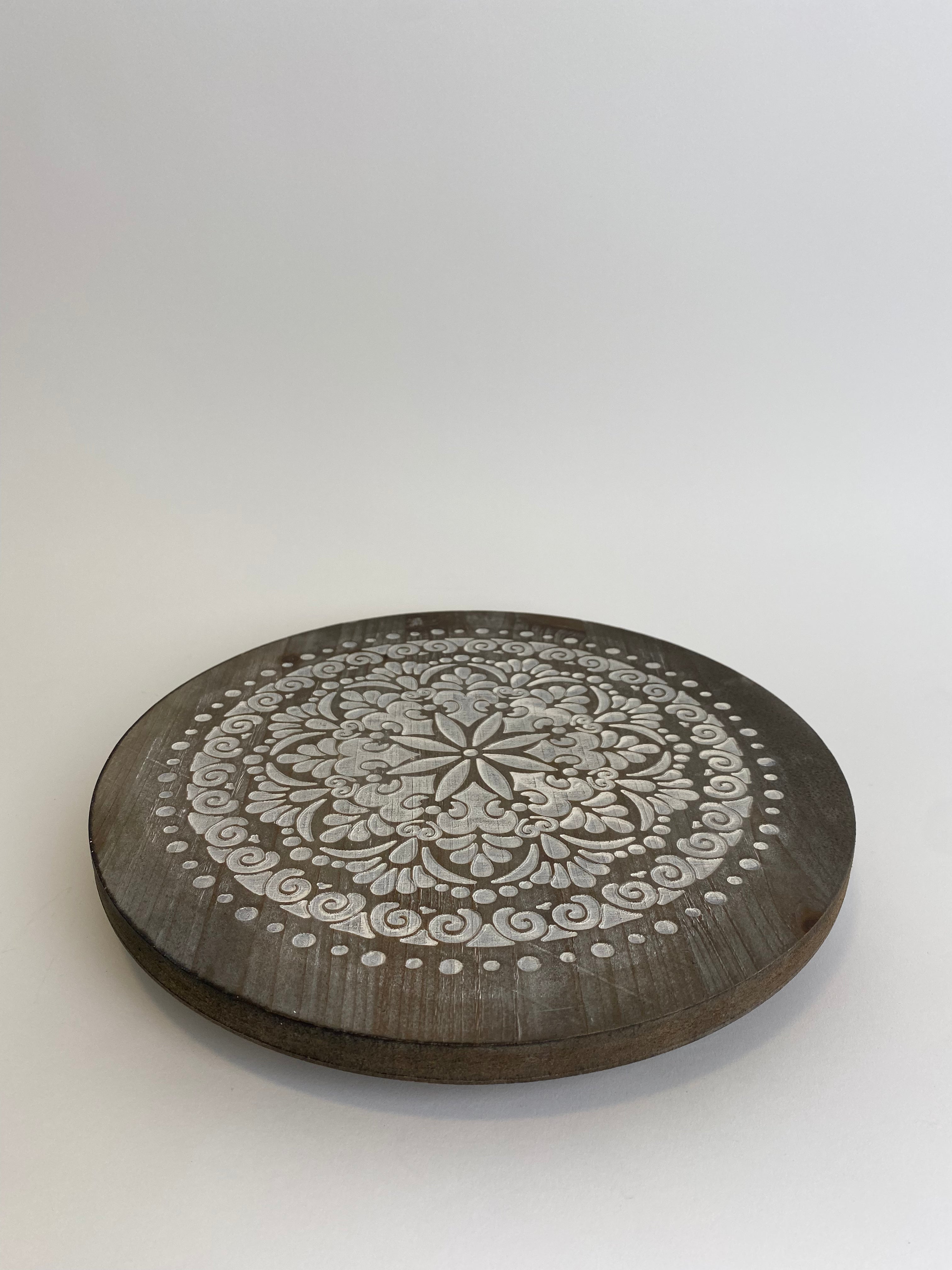 Tornamesa Mandala Blanca Chico