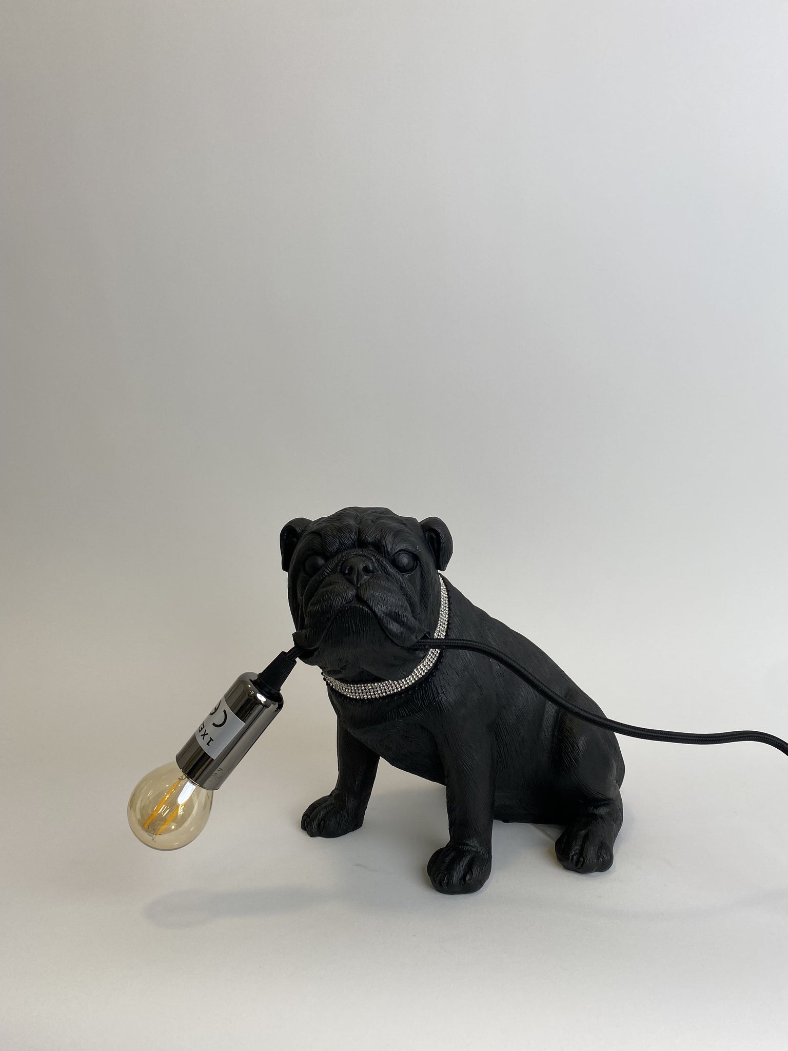 Lámpara Perro Bulldog Negro