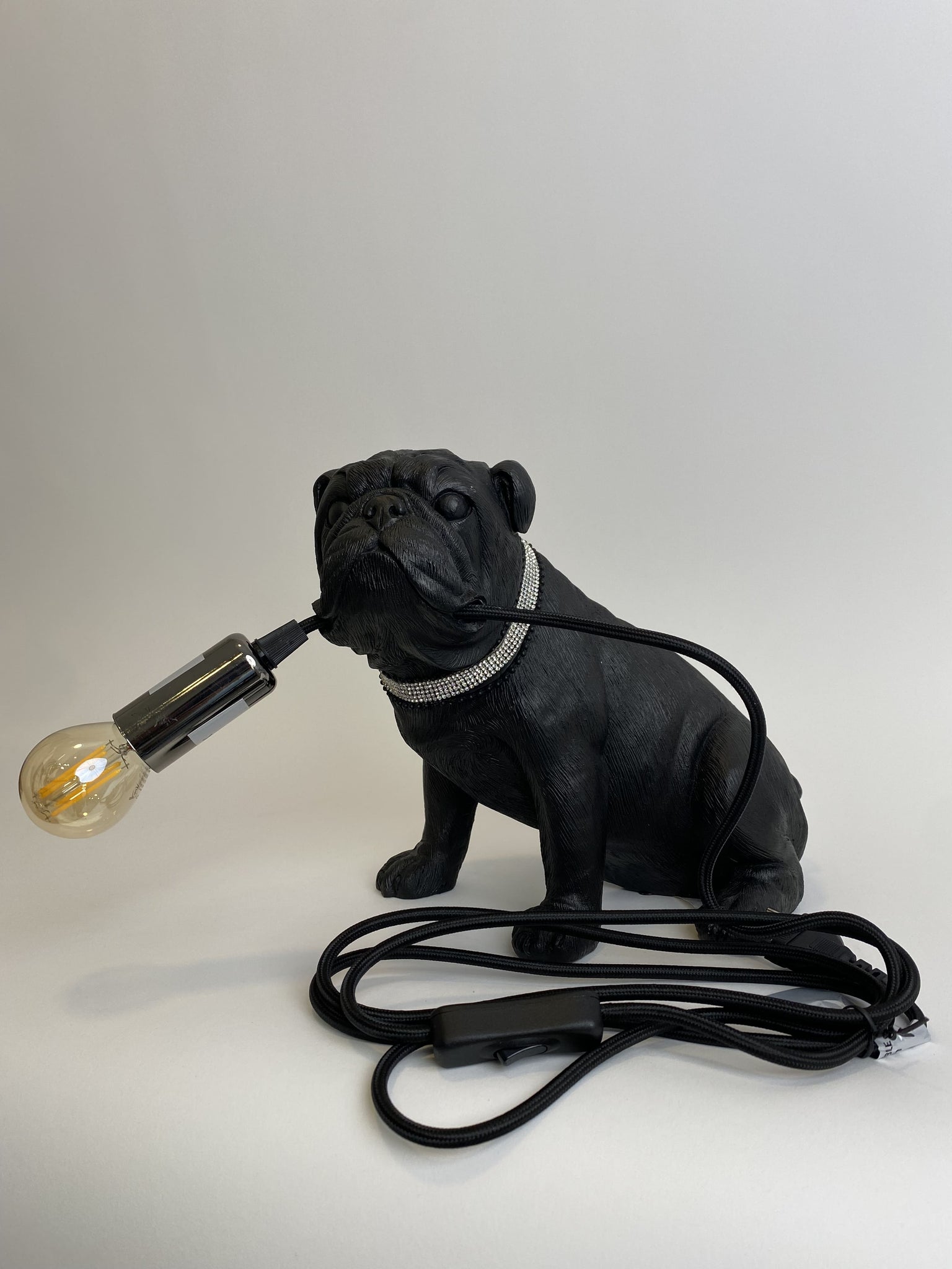 Lámpara Perro Bulldog Negro