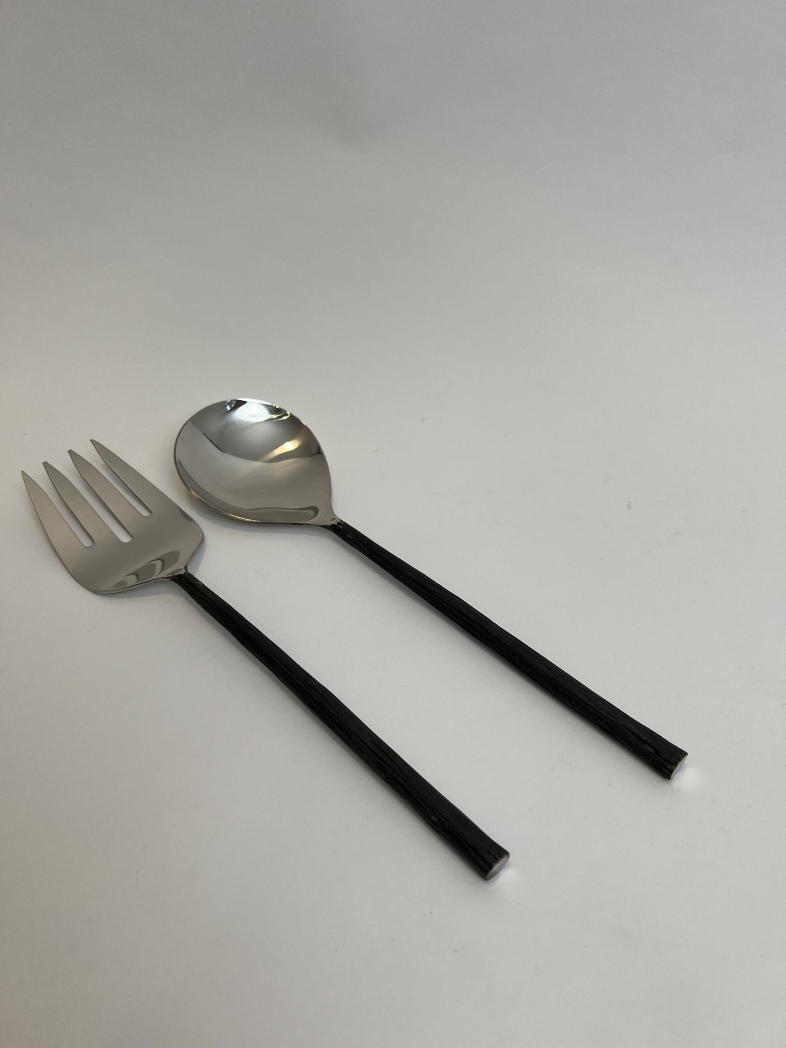 Set cucharas ensalada x2 plateadas