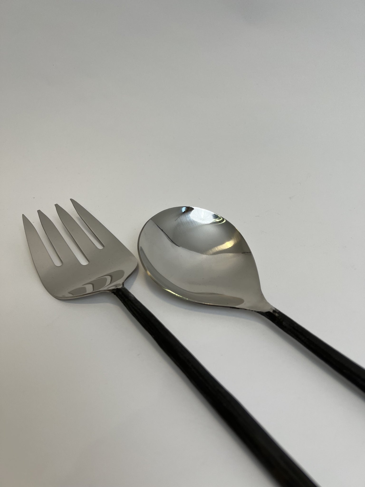 Set cucharas ensalada x2 plateadas