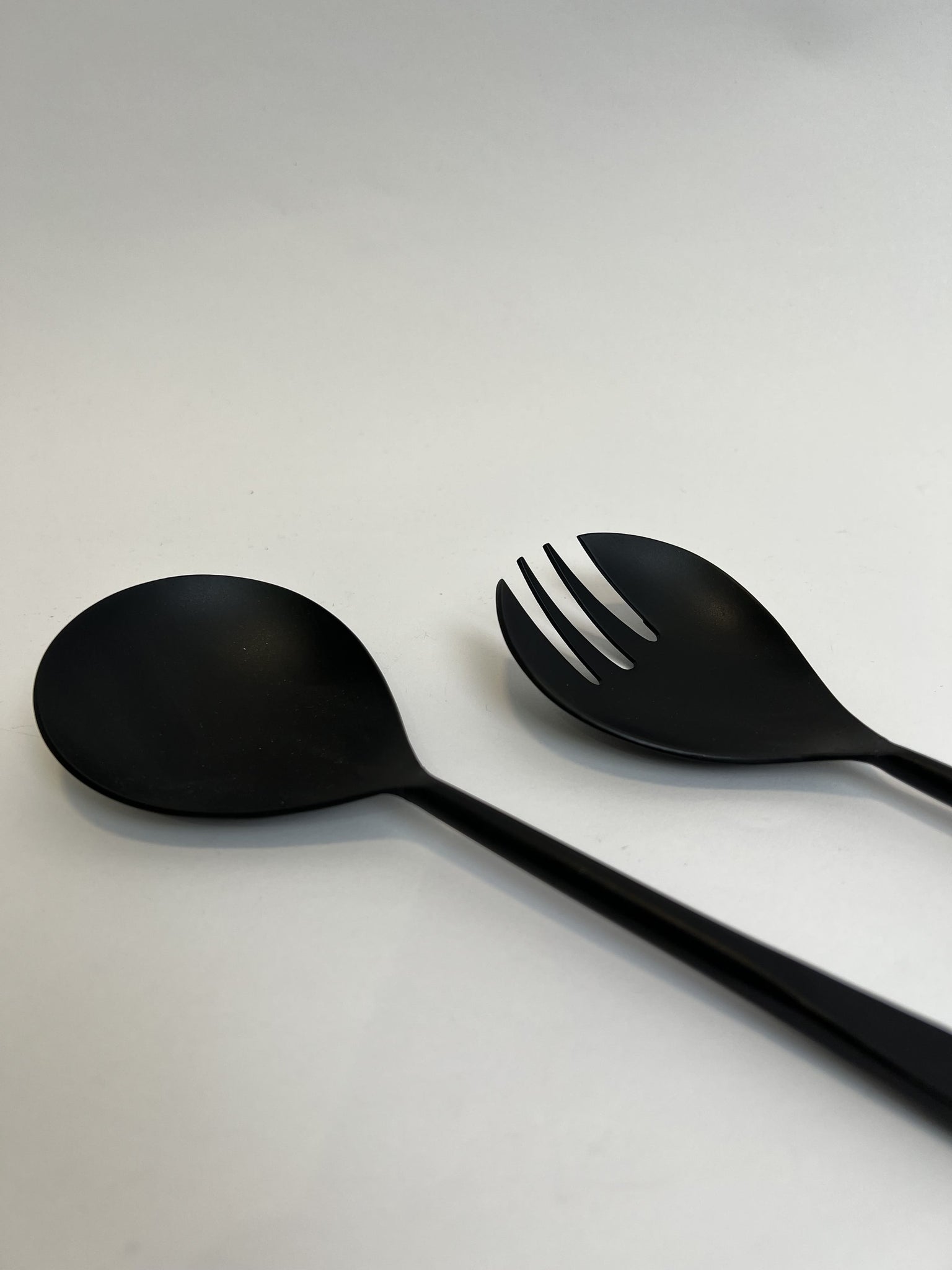 Set cucharas ensalada x2 negras