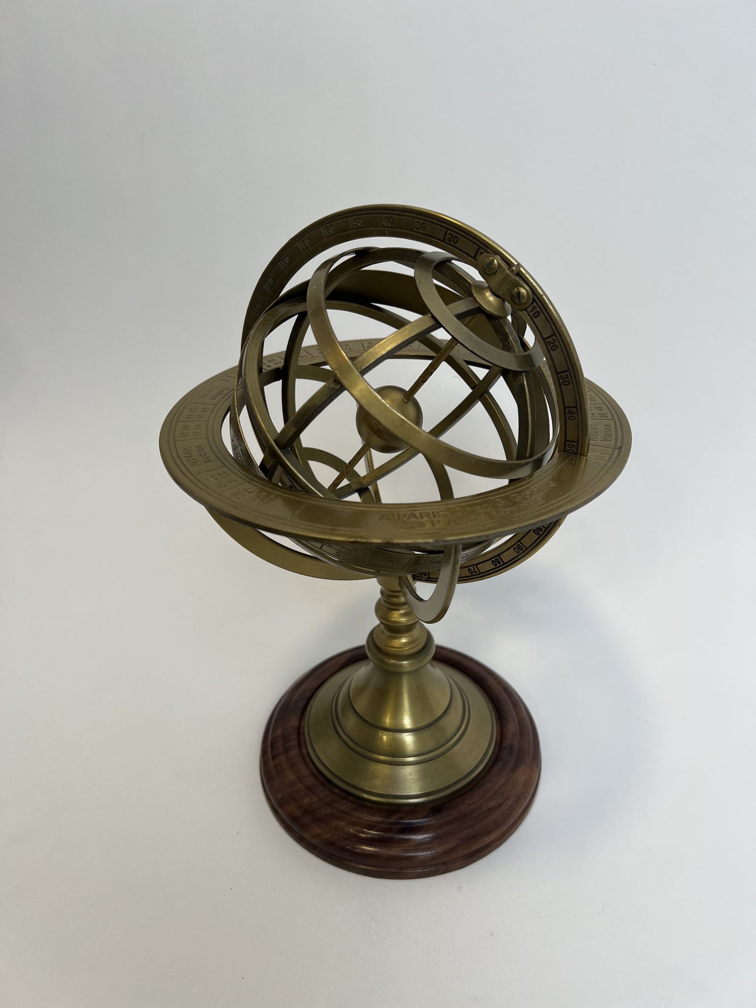Astrolabio Esférico Base Madera