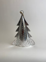 Campana Árbol Navideño Plateado